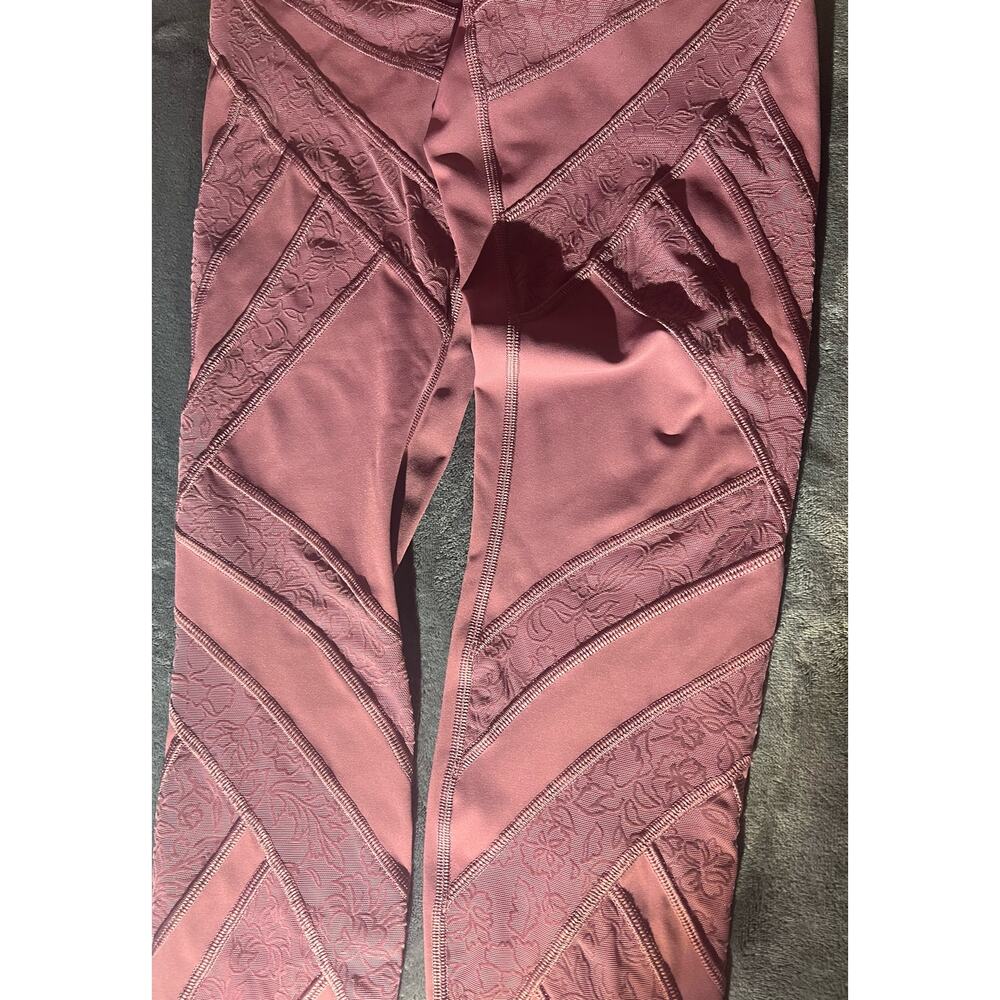 Lululemon Athletica Maroon Patterned Leggings - image 5